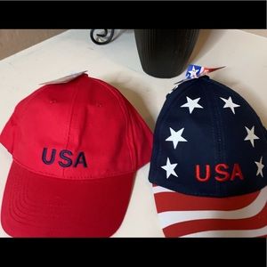 USA Hats (Two for one) $3ea sold as a set. NEW